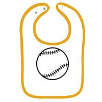 Infant Contrast Trim Terry Bib Thumbnail