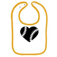 Infant Contrast Trim Terry Bib Thumbnail