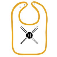 Infant Contrast Trim Terry Bib Thumbnail