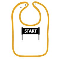 Infant Contrast Trim Terry Bib Thumbnail