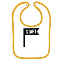 Infant Contrast Trim Terry Bib Thumbnail