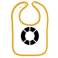 Infant Contrast Trim Terry Bib Thumbnail