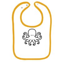 Infant Contrast Trim Terry Bib Thumbnail