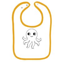 Infant Contrast Trim Terry Bib Thumbnail