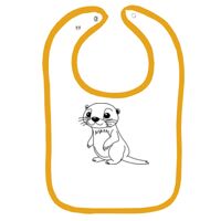 Infant Contrast Trim Terry Bib Thumbnail