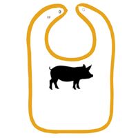 Infant Contrast Trim Terry Bib Thumbnail