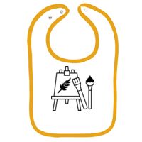 Infant Contrast Trim Terry Bib Thumbnail