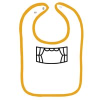 Infant Contrast Trim Terry Bib Thumbnail