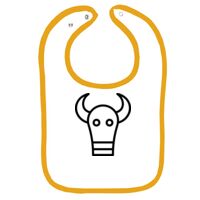 Infant Contrast Trim Terry Bib Thumbnail