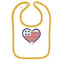 Infant Contrast Trim Terry Bib Thumbnail