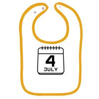 Infant Contrast Trim Terry Bib Thumbnail