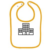 Infant Contrast Trim Terry Bib Thumbnail