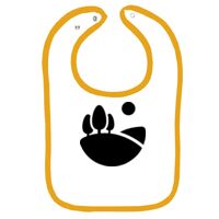 Infant Contrast Trim Terry Bib Thumbnail