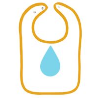 Infant Contrast Trim Terry Bib Thumbnail