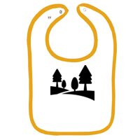 Infant Contrast Trim Terry Bib Thumbnail