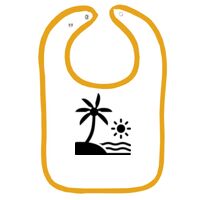 Infant Contrast Trim Terry Bib Thumbnail