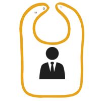 Infant Contrast Trim Terry Bib Thumbnail