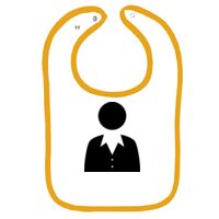 Infant Contrast Trim Terry Bib Thumbnail