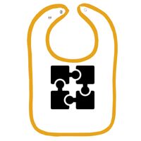 Infant Contrast Trim Terry Bib Thumbnail