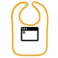 Infant Contrast Trim Terry Bib Thumbnail