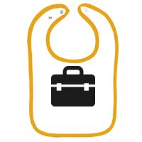 Infant Contrast Trim Terry Bib Thumbnail