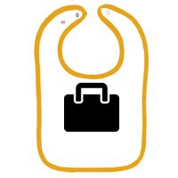 Infant Contrast Trim Terry Bib Thumbnail