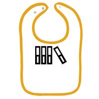 Infant Contrast Trim Terry Bib Thumbnail