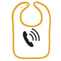 Infant Contrast Trim Terry Bib Thumbnail