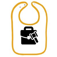 Infant Contrast Trim Terry Bib Thumbnail