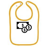 Infant Contrast Trim Terry Bib Thumbnail