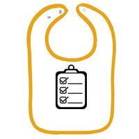 Infant Contrast Trim Terry Bib Thumbnail