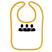 Infant Contrast Trim Terry Bib Thumbnail