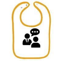 Infant Contrast Trim Terry Bib Thumbnail