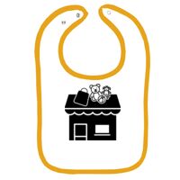 Infant Contrast Trim Terry Bib Thumbnail