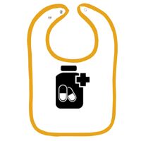 Infant Contrast Trim Terry Bib Thumbnail