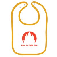 Infant Contrast Trim Terry Bib Thumbnail