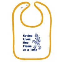 Infant Contrast Trim Terry Bib Thumbnail