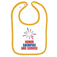 Infant Contrast Trim Terry Bib Thumbnail