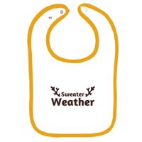 Infant Contrast Trim Terry Bib Thumbnail