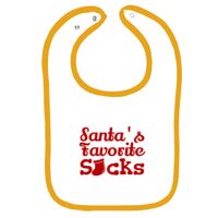 Infant Contrast Trim Terry Bib Thumbnail