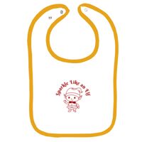 Infant Contrast Trim Terry Bib Thumbnail