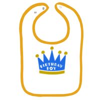 Infant Contrast Trim Terry Bib Thumbnail