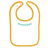 Infant Contrast Trim Terry Bib Thumbnail