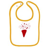 Infant Contrast Trim Terry Bib Thumbnail