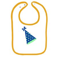 Infant Contrast Trim Terry Bib Thumbnail