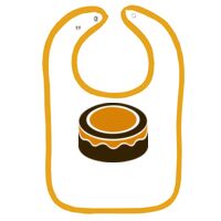 Infant Contrast Trim Terry Bib Thumbnail