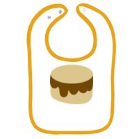 Infant Contrast Trim Terry Bib Thumbnail