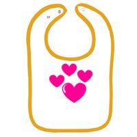 Infant Contrast Trim Terry Bib Thumbnail