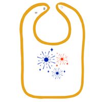 Infant Contrast Trim Terry Bib Thumbnail