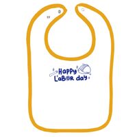 Infant Contrast Trim Terry Bib Thumbnail